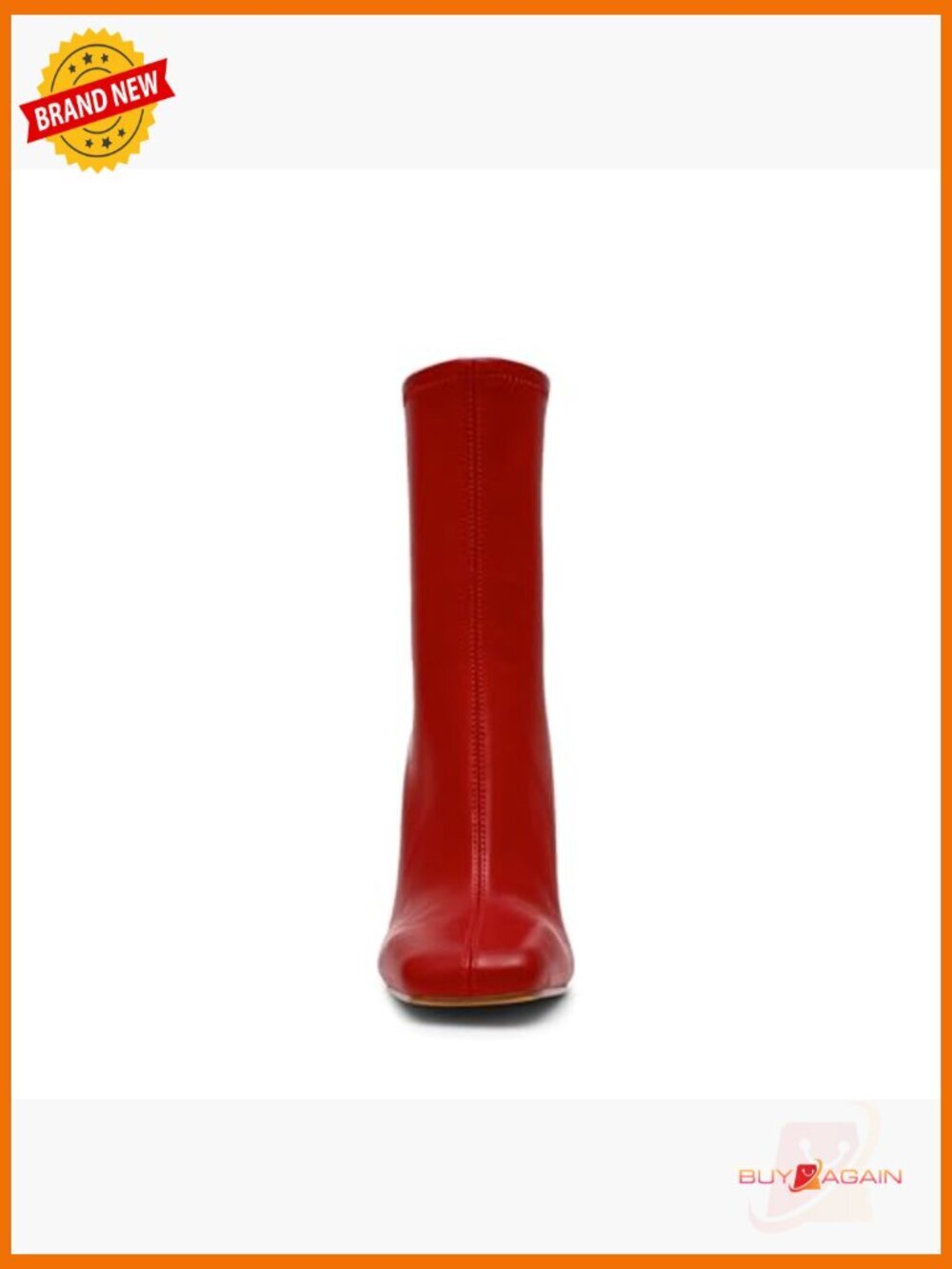 Mid Calf Boots Block Heel Zip Closure Polyurethane Fall Fashion - Picture 2 of 7